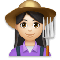 Woman Farmer- Light Skin Tone emoji on LG